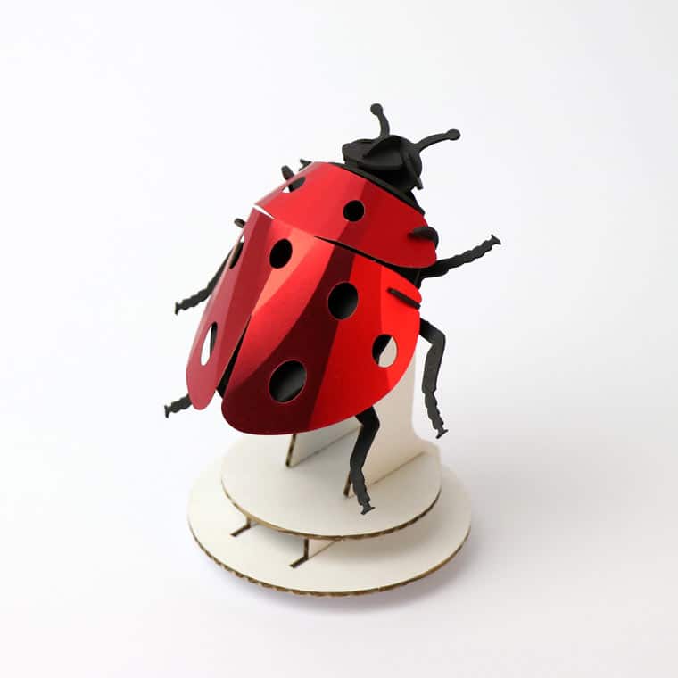 Ladybug - Insecte en carton Assembli Ruby red metallic